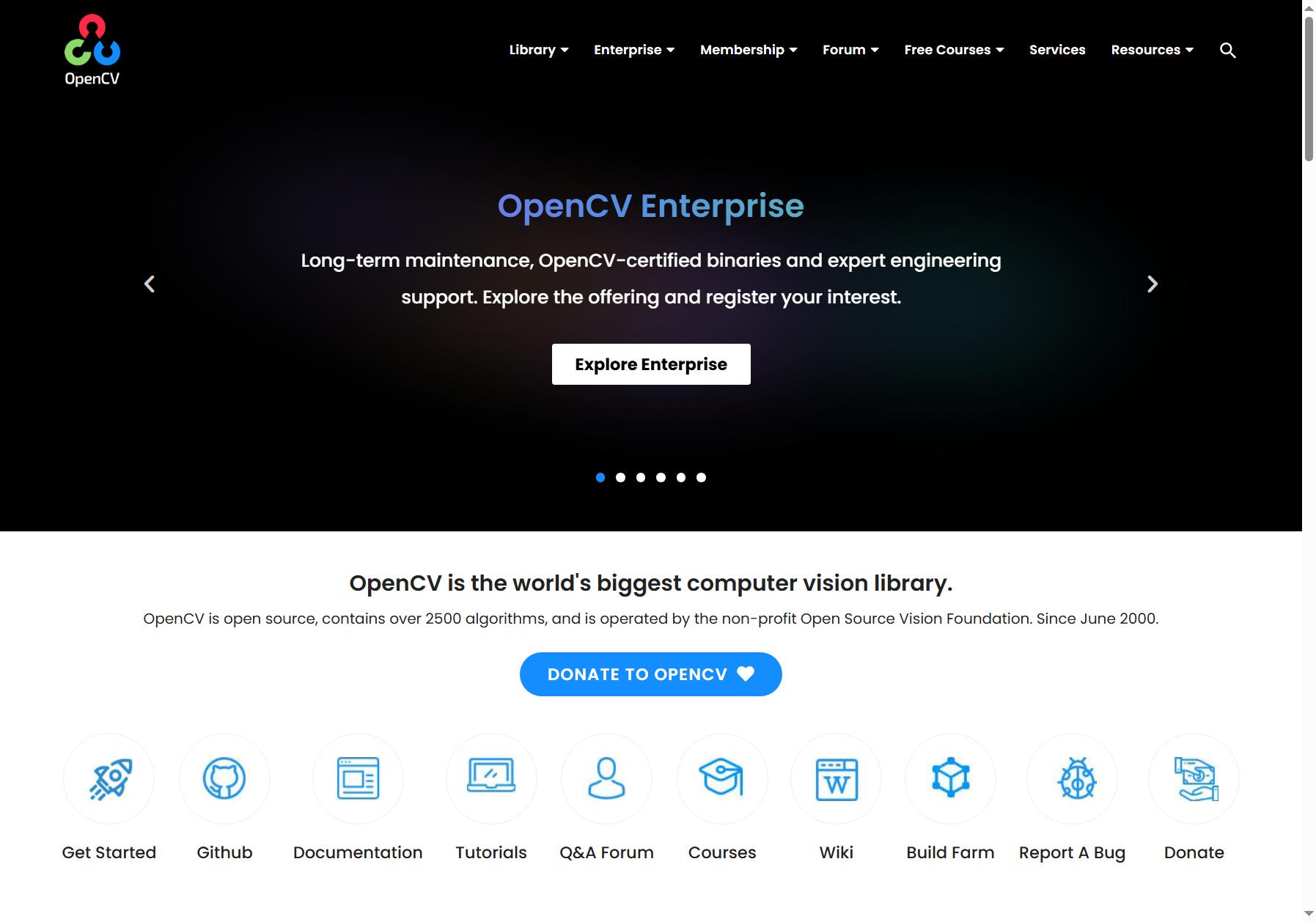 OpenCV官方网站